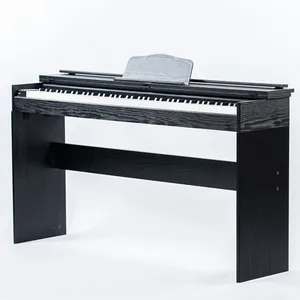 पूर्ण आकार लकड़ी के हथौड़ा एक्शन पियानो 88 कुंजियों लकड़ी डिजिटल पियानो इलेक्ट्रॉनिक कीबोर्ड, बिक्री के लिए भारित कुंजी के साथ