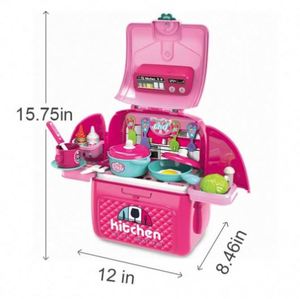 Mini Kids Modern Educational Cooking <b>Kitchen</b> Toy Set Real Cooking Tools for Pretend <b>Play</b>-ABS <b>Plastic</b> Safety Certified Ages 2-13 - Product Image 5