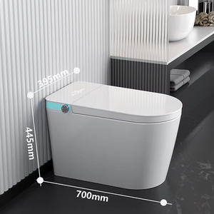 Sanitário Automático Moderno com Sensor e Recursos Multifuncionais, Drenagem S-Trap e Controle Remoto Incluído - Product Image 1