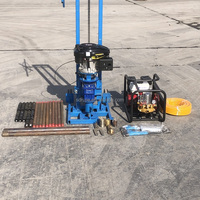 Foreuse à essence portable avec boîte de vitesses et pompe, profondeur maximale 30 m, mini-machine de forage rotative