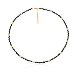 Design geometrico di moda di lusso con perla conchiglia 3MM perline nero Chucky argento produttore di gioielli collane