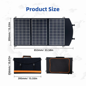 แผงโซลาร์เซลล์แบบพกพา 45w สำหรับตั้งแคมป์ โมโนคริสตัลไลน์ ประสิทธิภาพสูง รองรับการปรับแต่งได้อย่างเต็มที่ - Product Image 4