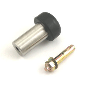 Tope de Puerta de Acero Inoxidable 46mm 60mm 80mm 100mm 120mm, Montaje en Suelo, Amortiguador de Goma, Diseño Minimalista, Barrera Anticolisión Duradera - Product Image 2