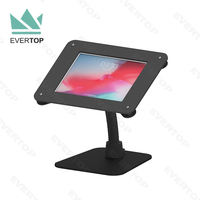 LST04B-B Incliné Acrylique Col De Cygne Anti-Vol De Bureau Tablette Enquête Kiosque Restaurant Tablette Kiosque De PC De Bureau pour iPad/Android
