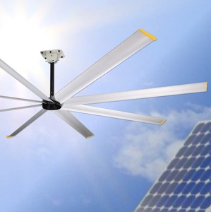 Ventilador HVLS alimentado por energía solar de 10 pies, imán permanente sin engranajes, Motor BLDC, hogar, almacén comercial, taller, techo de aire - Product Image 3