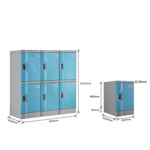 Casier scolaire moderne multi-portes en plastique ABS pour employés, enfants, gymnases et écoles, avec compartiments à clé - Product Image 4