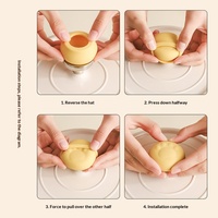 Poignée de couvercle de casserole universelle en silicone UJU, antidérapante, isolante thermiquement, anti-brûlure, pour ustensiles de cuisine