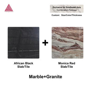 Offre Combo Exclusive Personnalisable pour l'Asie du Sud-Est : Dalle de Marbre Rouge Monica Poli, Écologique, Imperméable, pour Cuisine de Villa Moderne - Product Image 1