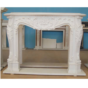 यूरोपीय शैली फ्रीस्टैंडिंग पत्थर की चिमनी चारों ओर मूर्तिकला सुरुचिपूर्ण फ्रीस्टैंडिंग फिकप्लेस डिजाइन - Product Image 4