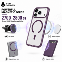 ATB Coque pour iPhone 18 Pro Max, protection anti-rayures, anti-jaunissement, antichoc, coque de téléphone magnétique personnalisée
