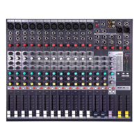 Console de mixage audio analogique professionnelle 12 entrées avec effets Lexicon 24 bits, construction métal-plastique pour église, scène et performances live