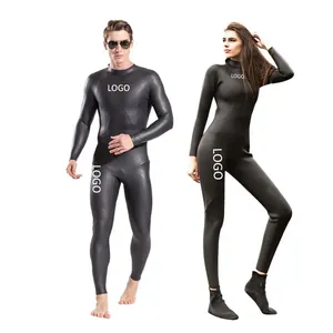 Baju selam kulit pria dan wanita, pakaian selam neoprena lembut, peregangan hangat Triathlon 3mm