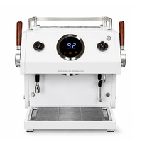 Machine à café expresso semi-automatique ZILONG avec pompe rotative, double chaudière, en acier inoxydable, portable, pour distributeur