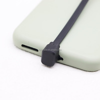 Kabel Data pria kustom USB ke tipe-c bentuk U fungsi pengisian daya 60WTPE hitam datar 2M