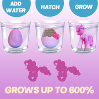 Nouvelles Bombes de Bain Écologiques Arc-en-ciel Licorne en Forme d'Œuf à Éclore, Ingrédients 100% Biologiques, Coffret Cadeau de Luxe 4-6