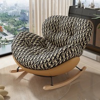Fauteuil inclinable individuel à bascule, structure métallique moderne, revêtement en tissu, mobilier de salon, chaise longue de détente, Chine en ligne