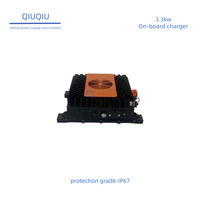 Chargeur de batterie de voiture portable 3,3 kW certifié CE, étanche IP67, 90V-265VAC 50Hz, en aluminium, refroidissement par air PFC