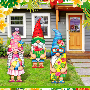 HUABAO เครื่องประดับสวนกลางแจ้ง18X24 H-stakes ตกแต่งลานฤดูร้อนแบบกำหนดเองแตงโมชายหาดป้ายลูกบอลคำพังเพย - Product Image 3