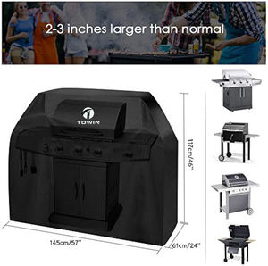 Ventes directes d'usine Couverture de gril en polyester imperméable résistante à la déchirure pour barbecue Couverture de brûleur de protection UV avec sac de rangement - Product Image 2