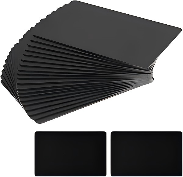 Black Blank Card Factory Supply CR80 85.5*54*0.9mm Size 13.56MHz 216 213 215 NFC Plastic PVC RFID Smart Cards