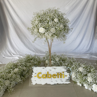 Centro de Mesa de Lujo con Vegetación y Guirnalda Floral |   Decoración de Mesa para Bodas, Arreglos Florales para el Lateral del Sofá y Diseño Floral DIY