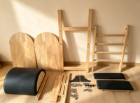Baril d'échelle de Pilates en bois robuste Velos, personnalisable, machine de fitness et de yoga professionnelle pour studio, durable, qualité commerciale CE