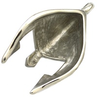 Pendentif de casque de guerrier de soldat spartiate d'acier inoxydable argenté de vente chaude en plaqué or