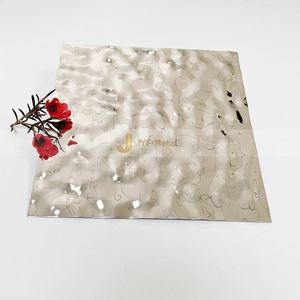 Plaque décorative architecturale en acier inoxydable poli miroir LL45 304/201 à effet vague d'eau pour murs de villa (découpe/soudure) - Product Image 5