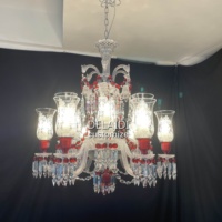 Lustre de salon en cristal, luminaires et éclairage, lampe suspendue en cristal, décoration, lustre