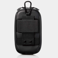Pochette multifonctionnelle en cuir PU imperméable pour téléphone portable avec clip de ceinture et mousqueton du système Molle