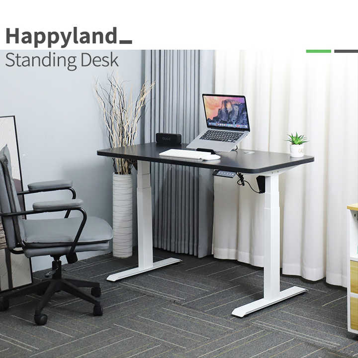 3 Stage Motorized Standing Desk Single Motor Electric Height Adjustable ...