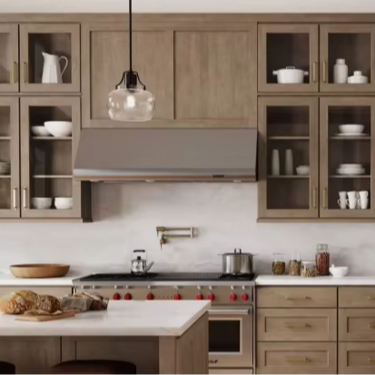 Contemporary Slim Shaker Wood Kitchen Cabinet, Modular Solid Wood Kitchen Cabinet