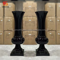 Vase à fleurs haut et blanc pour centre de table de mariage, décoration de table