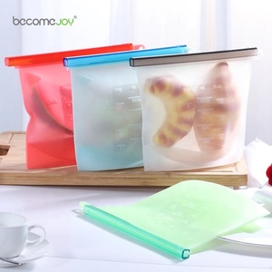 BPA free Leakproof silicone reusable food storage bag Food Fresh Container