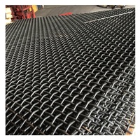 Maille de fil d'acier personnalisée 10 mm * 70 mm à mailles carrées en acier au manganèse, maille filtrante pour tamis vibrant, découpable et soudable