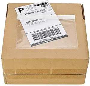 Упаковочный лист, конверты 115*140 мм, прозрачные самоклеящиеся водонепроницаемые чехлы с верхней загрузкой для упаковки счетов-фактур, этикетки для доставки