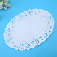 Napperons en papier ronds personnalisés, écologiques, en dentelle, colorés et blancs, sous-verres de table