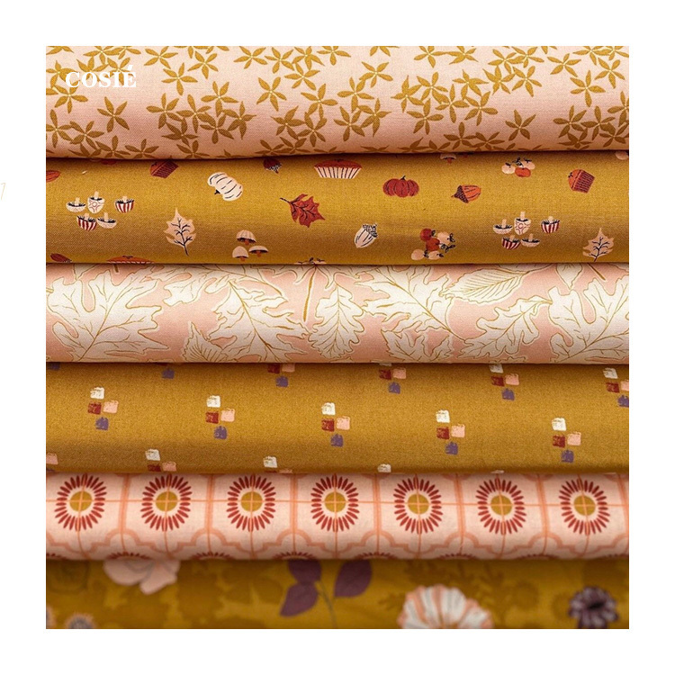 Flower Yellow Green Bundles Printed Fabric