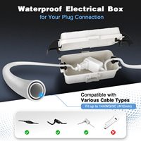 Outdoor Electrical Box 11.4"x3.8"x 3.1" inch Weatherproof Extension Cord Cover Easy Installation for Plug Outlet String Lights
