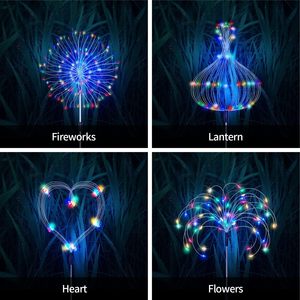 Lumière solaire en forme de feu d'artifice, LED, étanche IP65, pour jardin, pelouse, allée, décoration de fête, mariage, éclairage paysager - Product Image 3