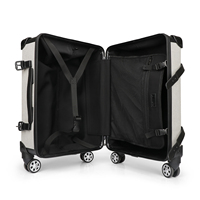 Valise à roulettes vintage en toile rétro personnalisée, bagage de cabine pour le travail, les voyages d'affaires