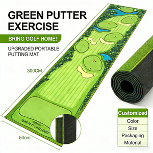 Alfombrilla de <span class=keywords><strong>Golf</strong></span> <span class=keywords><strong>Mini</strong></span> para Práctica <span class=keywords><strong>en</strong></span> Interiores de 8.5 pies, Alfombra de Poliéster para Golpear el <span class=keywords><strong>Golf</strong></span> con Logotipo Personalizado para Niños y Uso Doméstico - Product Image 1