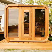 Sauna Triunity, Kubah Sauna Luas Ideal untuk 6 Orang, Sauna Luar Ruangan untuk Kumpul Keluarga