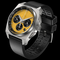 Montre de plongée à quartz STC-F04Q Sports Titanium Retro Chronograph Dial Sapphire Glass Super Luminous FKM Straps Watch