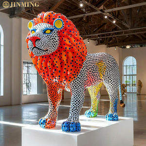 Sculptures de léopard en fibre de verre sur mesure pour l'extérieur <span class=keywords><strong>Animaux</strong></span> <span class=keywords><strong>sauvages</strong></span> Ornements de paysage sur le thème de la forêt pour l'artisanat en résine de paysage - Product Image 5