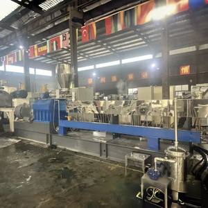 Ikiz vida Polyester geri dönüşüm ekstruder ikiz vidalı ekstruder plastik granüller Pet şişe gevreği peletleme geri dönüşüm makinası - Product Image 3