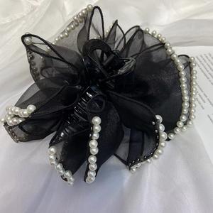 Horquilla de PC con lazo grande de alta calidad, pinzas delicadas a la moda para el cabello, pinzas para el cabello con perlas de imitación, accesorios para el cabello con flores - Product Image 2