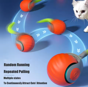 Automatic Self Mobility Active Rolling <b>Ball</b> <b>Smart</b> IQ Interactive Indoor Electric Cat <b>Ball</b> With Feather Teaser Training Pet Toy - Product Image 3