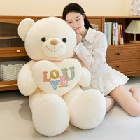 Jouet en peluche Love Bear surdimensionné personnalisé avec fourrure douce pour les filles un animal en peluche d'un animal de remplissage. pour un oreiller doux.