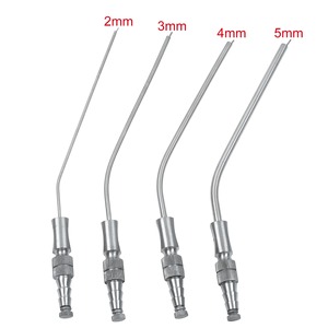 1 pezzo strumento dentale impianto di aspirazione vasca in acciaio inox impianti ventosa pipette chirurgia medica aspiratore 2/3/4/5mm vasca di paglia debole - Product Image 1